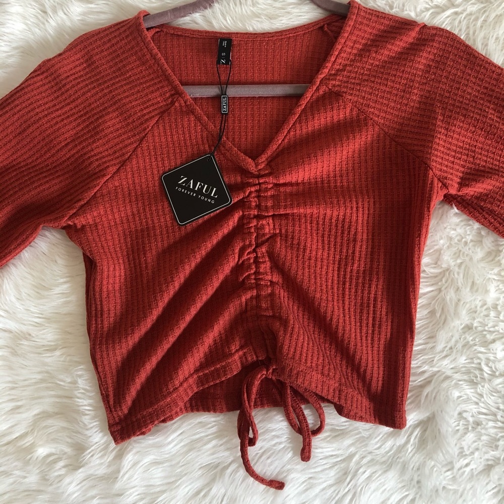 Zaful Waffle Top Size Small